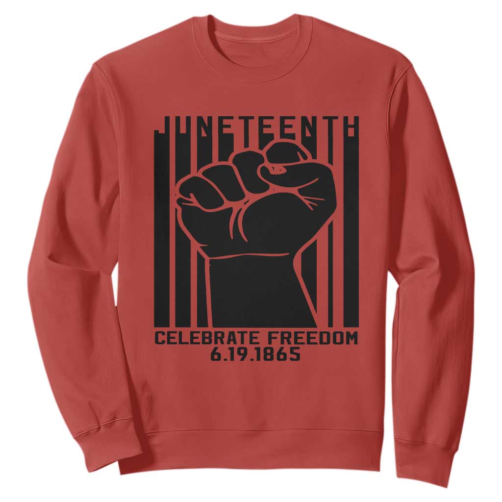 Happy Juneteenth Independence Sweatshirt TS01 Red Printyourwear