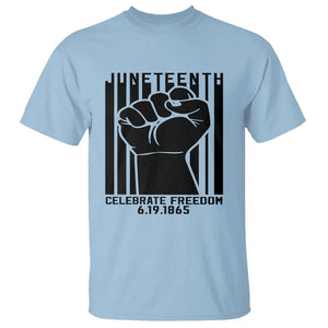 Happy Juneteenth Independence T Shirt TS01 Light Blue Printyourwear