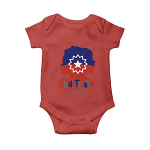 Juneteenth Flag Baby Onesie Celebrating Black Freedom Day 1865 TS01 Red Print Your Wear