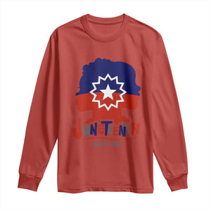 Juneteenth Flag Long Sleeve Shirt Celebrating Black Freedom Day 1865 TS01 Red Print Your Wear