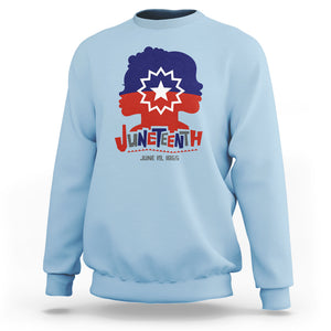 Juneteenth for Women Sweatshirt Celebrating Black Freedom Day 1865 TS01 Light Blue Printyourwear