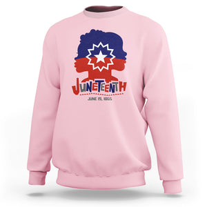 Juneteenth for Women Sweatshirt Celebrating Black Freedom Day 1865 TS01 Light Pink Printyourwear
