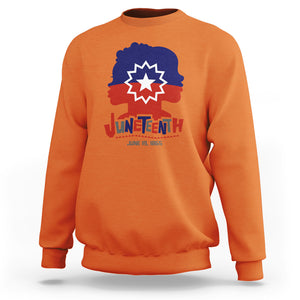 Juneteenth for Women Sweatshirt Celebrating Black Freedom Day 1865 TS01 Orange Printyourwear