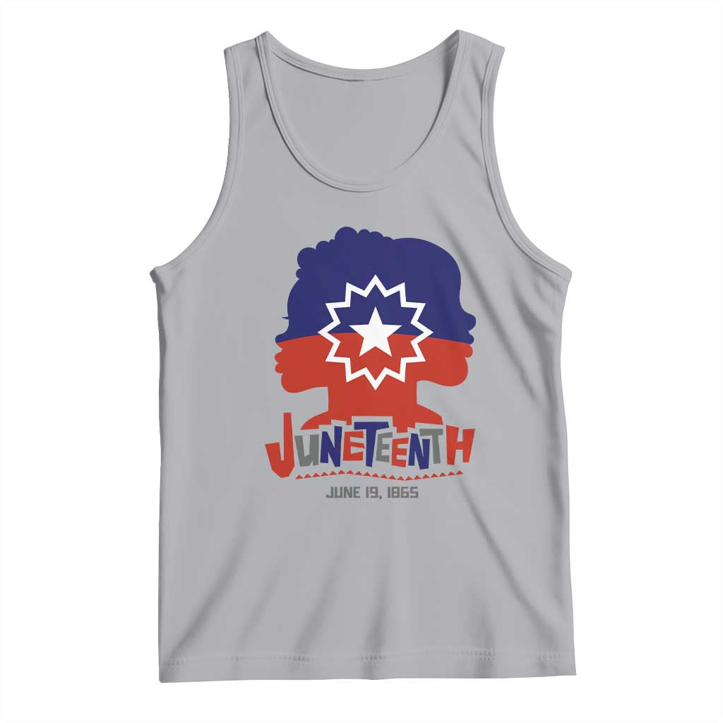 Juneteenth Flag Tank Top Celebrating Black Freedom Day 1865 TS01 Athletic Heather Print Your Wear