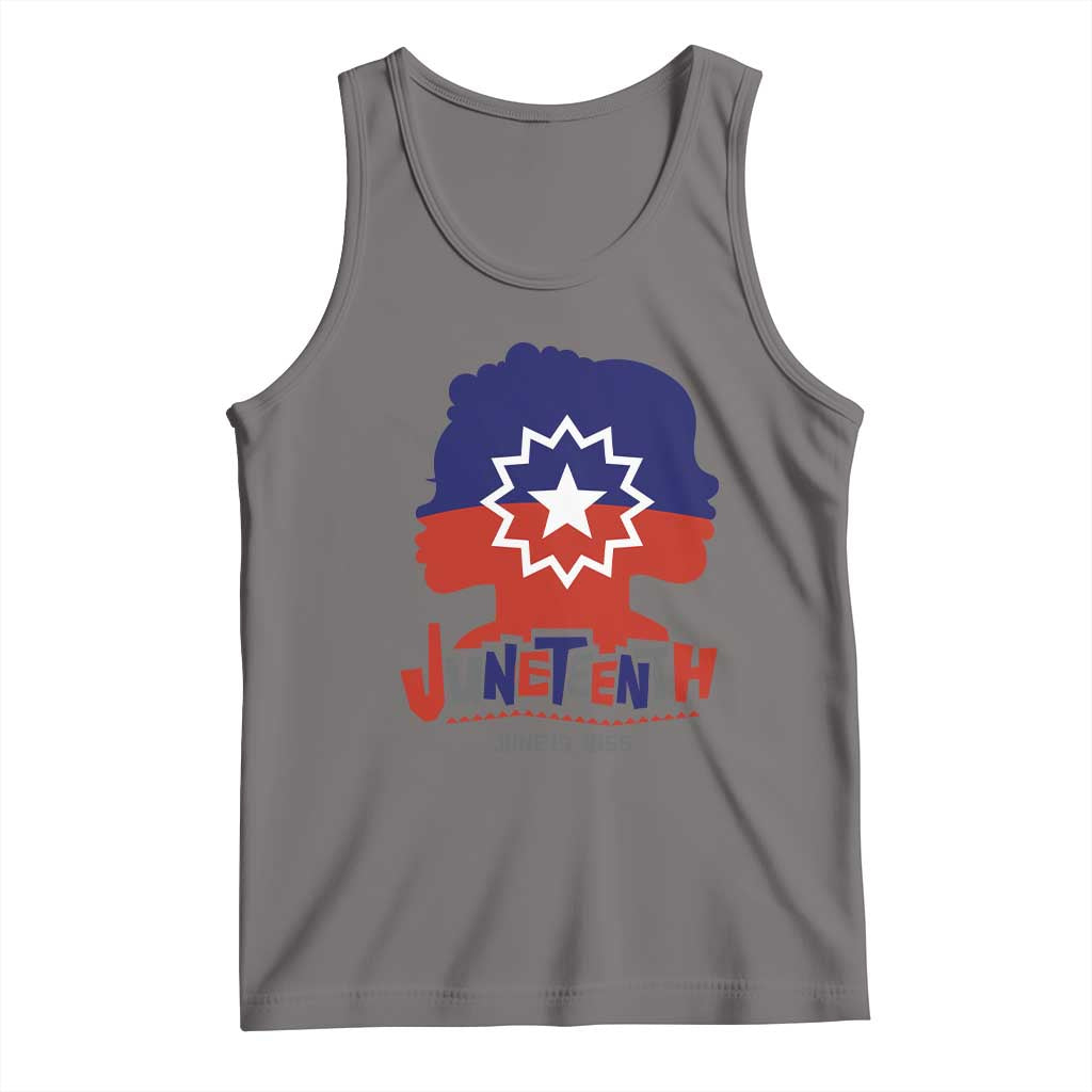 Juneteenth Flag Tank Top Celebrating Black Freedom Day 1865 TS01 Deep Heather Print Your Wear