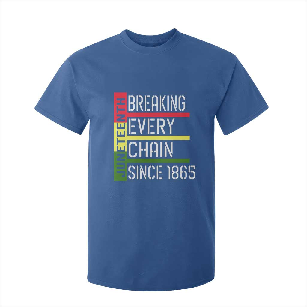 Juneteenth 1865 T Shirt For Kid Breaking Every Chain TS01 Royal Blue Print Your Wear