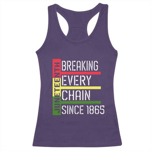 Juneteenth 1865 Racerback Tank Top Breaking Every Chain TS01 Purple Print Your Wear