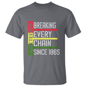 Juneteenth Breaking Every Chain T Shirt Since 1865 TS01 Charcoal Printyourwear