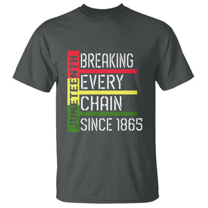 Juneteenth Breaking Every Chain T Shirt Since 1865 TS01 Dark Heather Printyourwear