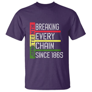 Juneteenth Breaking Every Chain T Shirt Since 1865 TS01 Purple Printyourwear