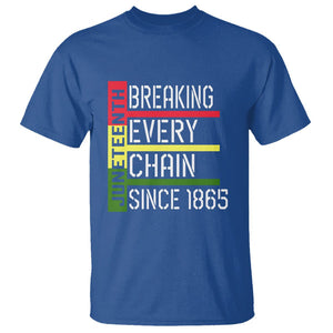 Juneteenth Breaking Every Chain T Shirt Since 1865 TS01 Royal Blue Printyourwear