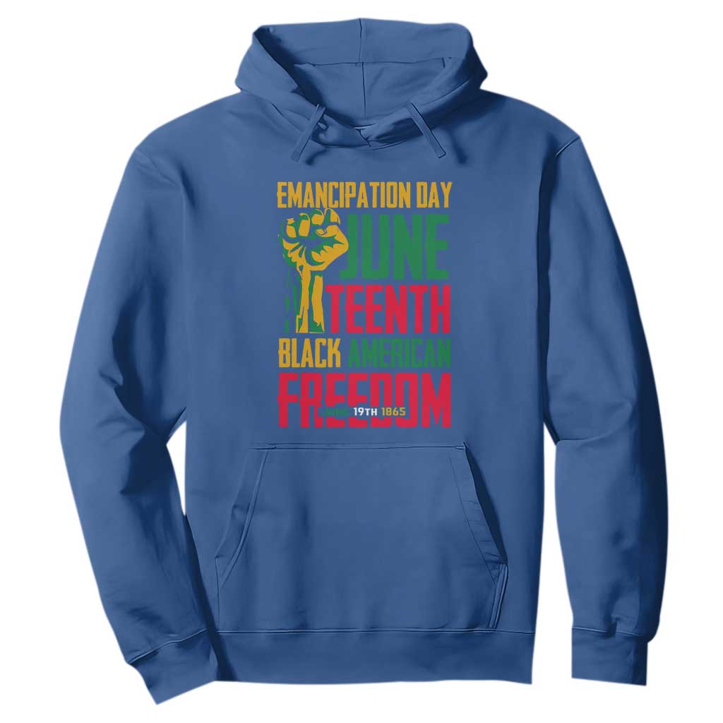 Emancipation Day Hoodie Juneteenth Black American Freedom TS01 Royal Blue Printyourwear