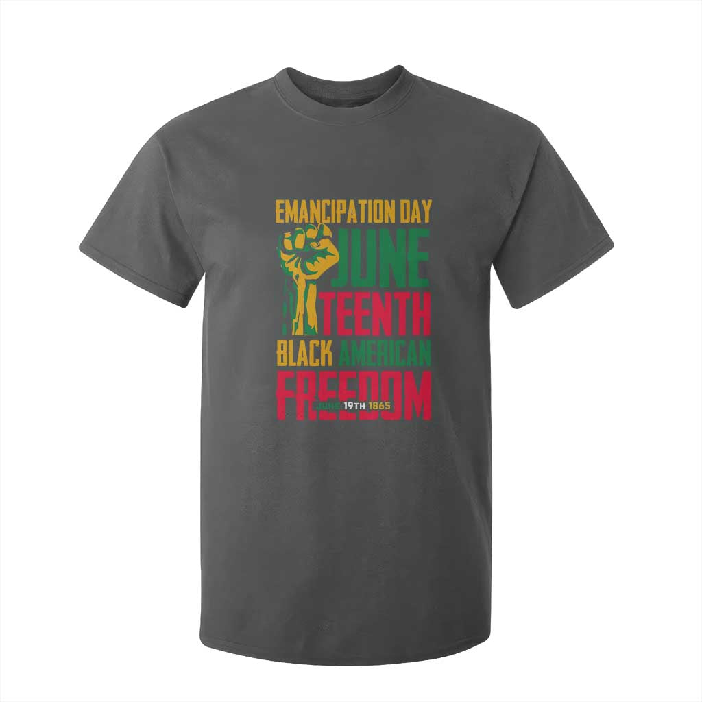 Emancipation Day T Shirt For Kid Juneteenth Black American Freedom Since 1865 TS01 Dark Heather Print Your Wear