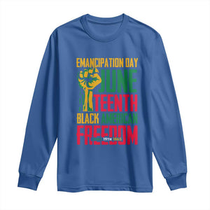 Emancipation Day Long Sleeve Shirt Juneteenth Black American Freedom Since 1865 TS01 Royal Blue Print Your Wear