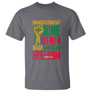 Emancipation Day T Shirt Juneteenth Black American Freedom TS01 Charcoal Printyourwear