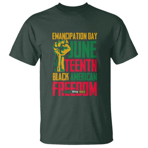 Emancipation Day T Shirt Juneteenth Black American Freedom TS01 Dark Forest Green Printyourwear