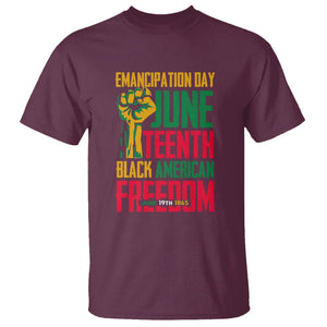 Emancipation Day T Shirt Juneteenth Black American Freedom TS01 Maroon Printyourwear