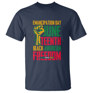 Emancipation Day T Shirt Juneteenth Black American Freedom TS01 Navy Printyourwear