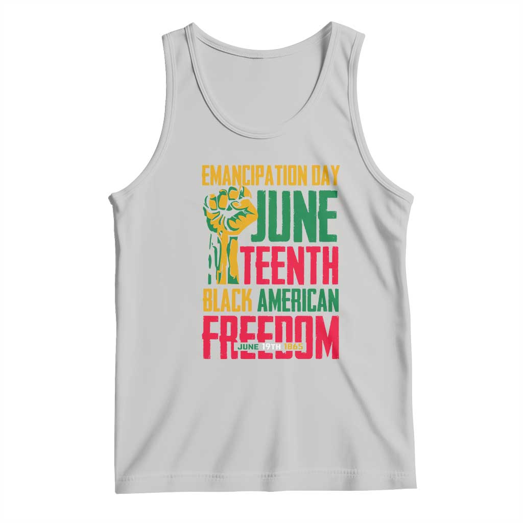 Emancipation Day Tank Top Juneteenth Black American Freedom Since 1865 TS01 Ash Print Your Wear