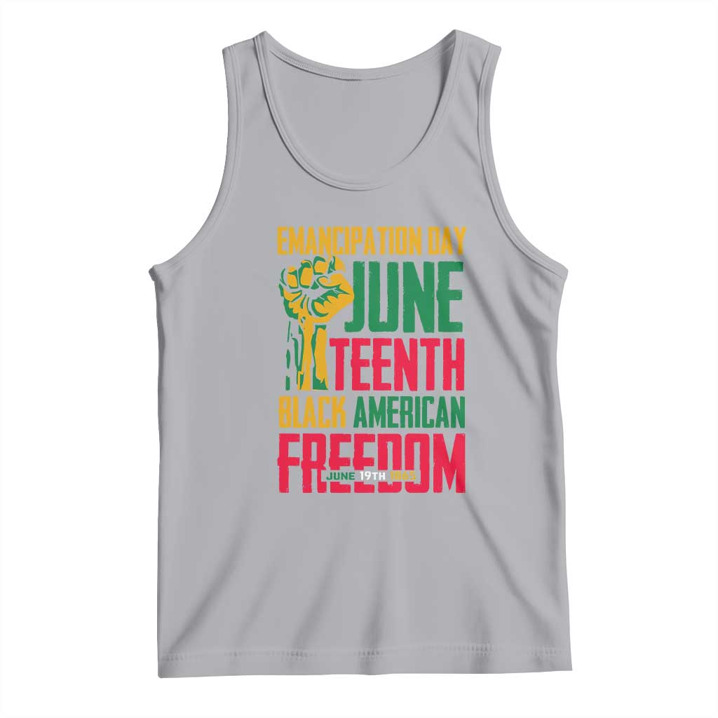 Emancipation Day Tank Top Juneteenth Black American Freedom Since 1865 TS01 Athletic Heather Print Your Wear