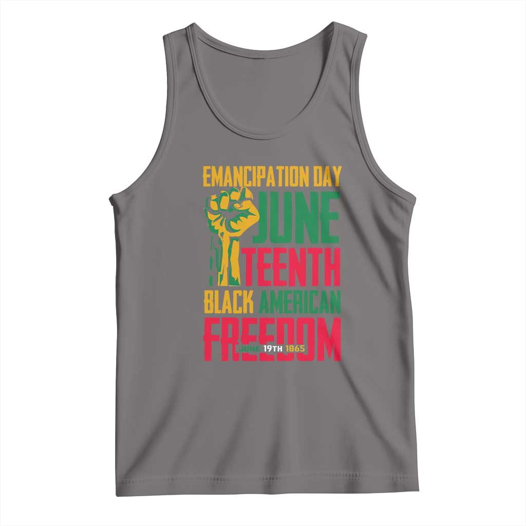 Emancipation Day Tank Top Juneteenth Black American Freedom Since 1865 TS01 Deep Heather Print Your Wear