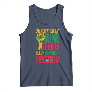 Emancipation Day Tank Top Juneteenth Black American Freedom Since 1865 TS01 Navy Print Your Wear