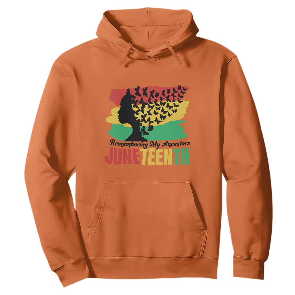 Juneteenth Hoodie Remembering My Ancestors TS01 Orange Printyourwear