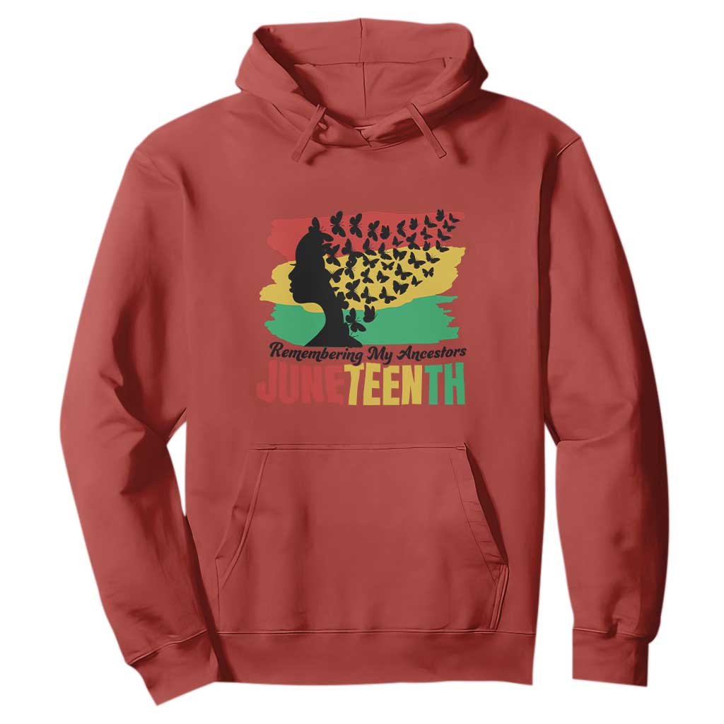 Juneteenth Hoodie Remembering My Ancestors TS01 Red Printyourwear