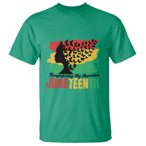 Juneteenth T Shirt Remembering My Ancestors TS01 Irish Green Printyourwear