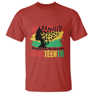 Juneteenth T Shirt Remembering My Ancestors TS01 Red Printyourwear