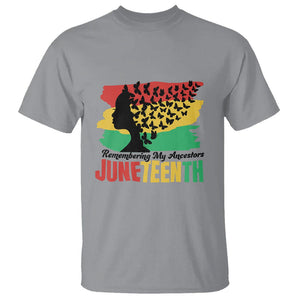 Juneteenth T Shirt Remembering My Ancestors TS01 Sport Gray Printyourwear