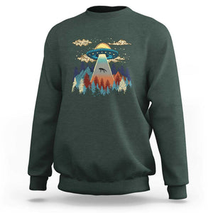 Get In Loser Alien, UFO Funny, We're Doing Butt Stuff Sweatshirt TS01 Dark Forest Green Print Your Wear