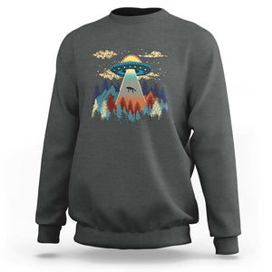 Get In Loser Alien, UFO Funny, We're Doing Butt Stuff Sweatshirt TS01 Dark Heather Print Your Wear