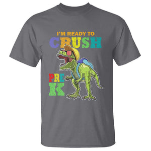 Dinosaur Pre-K T Shirt I'm Ready To Crush Pre-K, 1st Day of School Boy TS01 Charcoal Print Your Wear