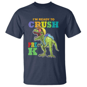 Dinosaur Pre-K T Shirt I'm Ready To Crush Pre-K, 1st Day of School Boy TS01 Navy Print Your Wear