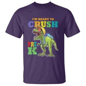 Dinosaur Pre-K T Shirt I'm Ready To Crush Pre-K, 1st Day of School Boy TS01 Purple Print Your Wear