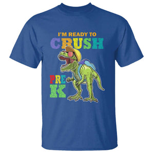 Dinosaur Pre-K T Shirt I'm Ready To Crush Pre-K, 1st Day of School Boy TS01 Royal Blue Print Your Wear