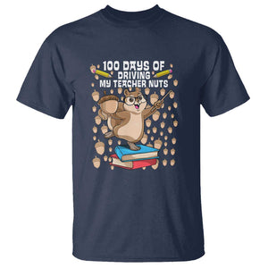 Funny 100 Days of School T Shirt Driving My Teacher Nuts TS01 Navy Print Your Wear