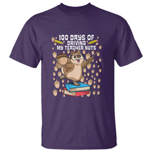 Funny 100 Days of School T Shirt Driving My Teacher Nuts TS01 Purple Print Your Wear