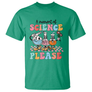 Retro Teacher T Shirt 100 Days of School, A Moment of Science Please TS01 Irish Green Print Your Wear