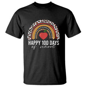 Rainbow 100 Days of School T Shirt Womens Happy 100th Day for Teacher TS01 Black Print Your Wear