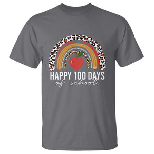 Rainbow 100 Days of School T Shirt Womens Happy 100th Day for Teacher TS01 Charcoal Print Your Wear