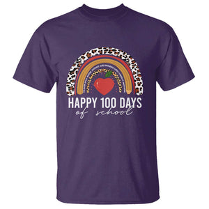 Rainbow 100 Days of School T Shirt Womens Happy 100th Day for Teacher TS01 Purple Print Your Wear