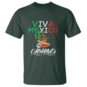 Viva Mexico Cabrones T Shirt Celebrate Mexican Pride with Flag Design TS01 Dark Forest Green Print Your Wear