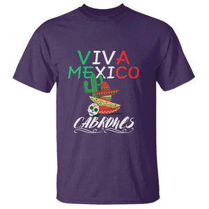 Viva Mexico Cabrones T Shirt Celebrate Mexican Pride with Flag Design TS01 Purple Print Your Wear