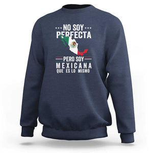 Mexican Flag Mujer Mexicana Sweatshirt Celebrate Mexico Heritage & Culture TS01 Navy Print Your Wear