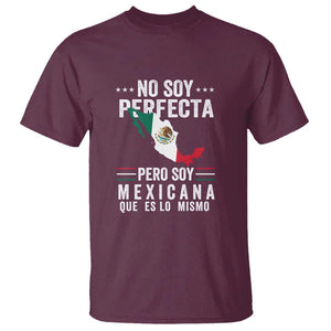 Mexican Flag Mujer Mexicana T Shirt Celebrate Mexico Heritage & Culture TS01 Maroon Print Your Wear