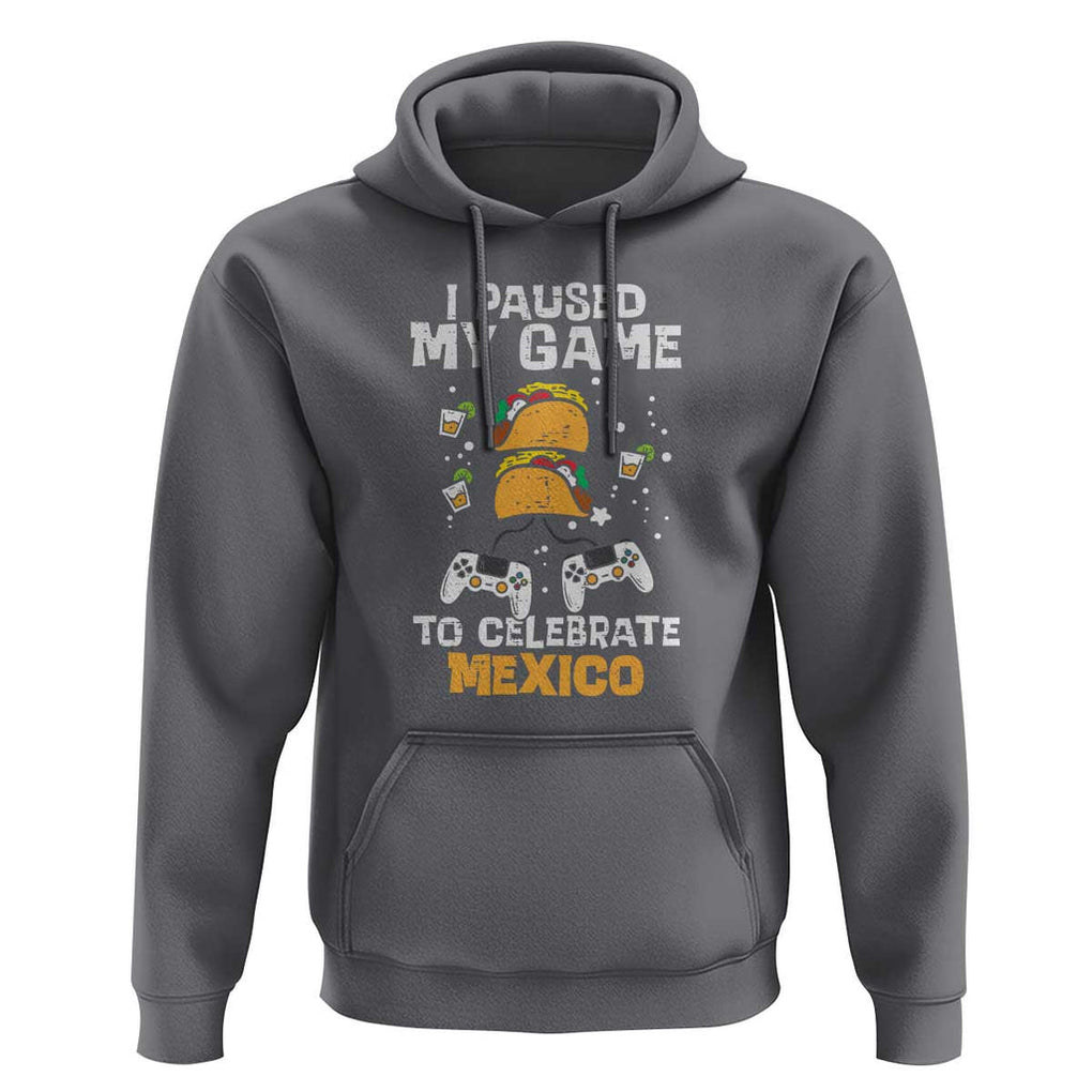 I Paused My Game Hoodie Cinco de Mayo Mexico Theme for Boys & Men TS01 Charcoal Print Your Wear