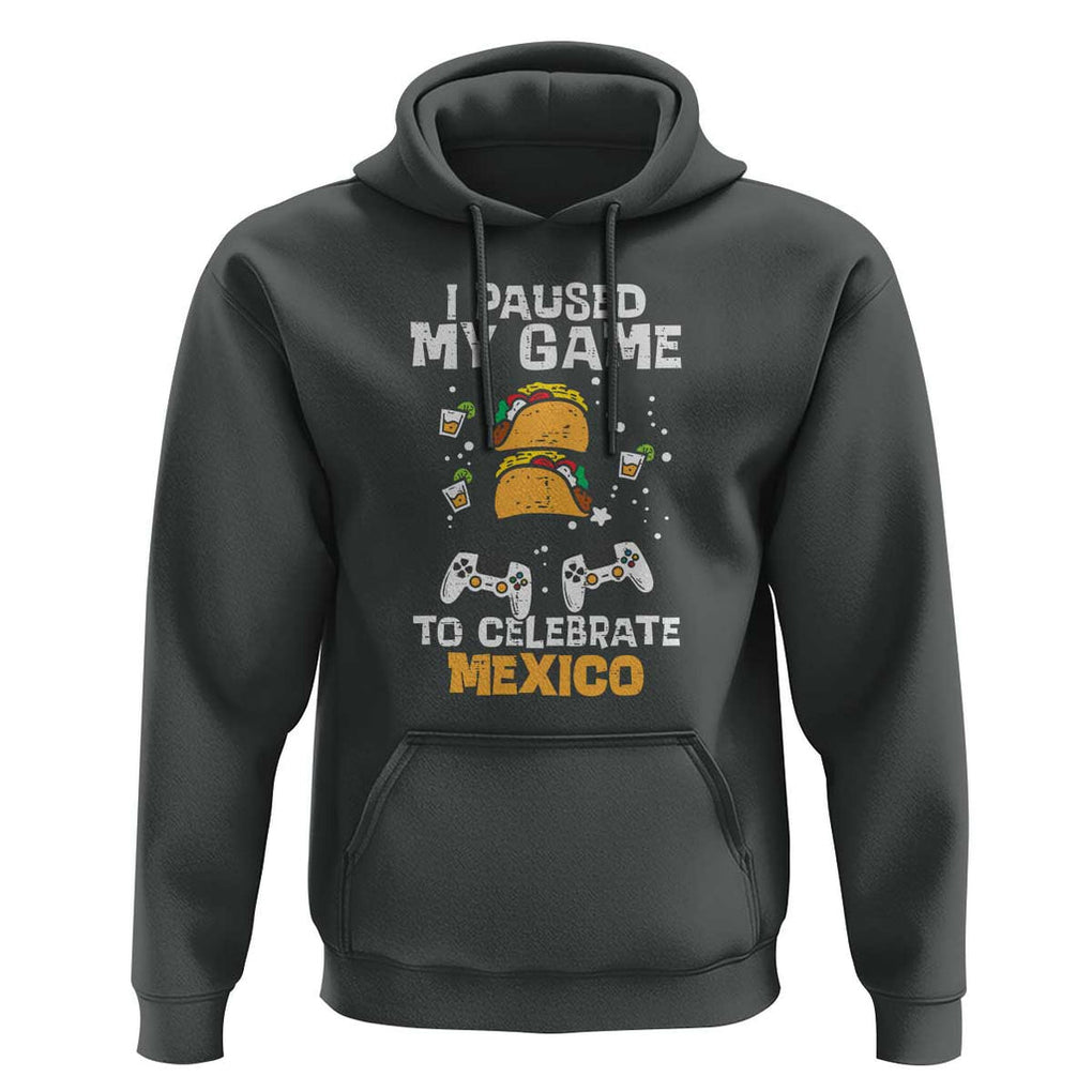 I Paused My Game Hoodie Cinco de Mayo Mexico Theme for Boys & Men TS01 Dark Heather Print Your Wear