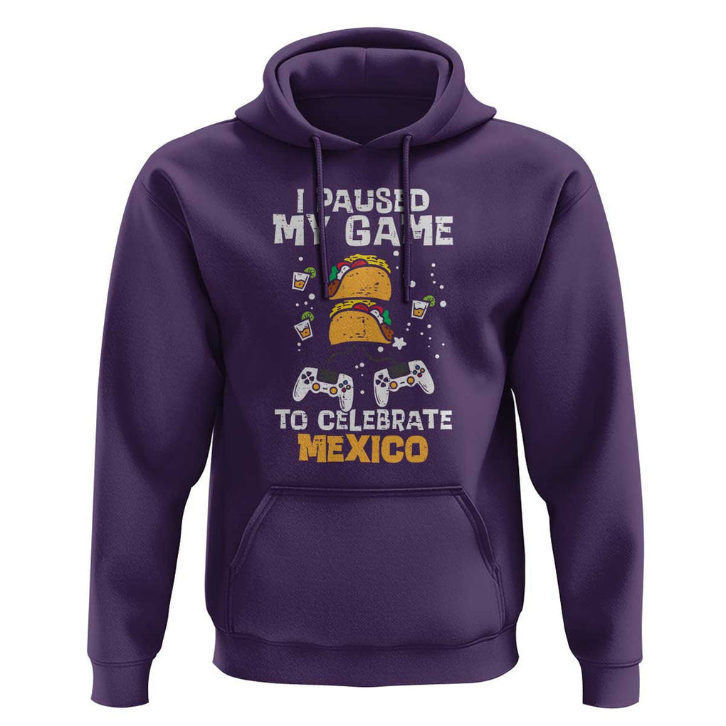 I Paused My Game Hoodie Cinco de Mayo Mexico Theme for Boys & Men TS01 Purple Print Your Wear